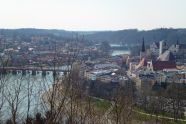 Wasserburg am Inn mit Staustufe