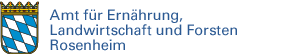 Schriftzug Amt für Ernährung, Landwirtschaft und Forsten Rosenheim mit Link zur Startseite